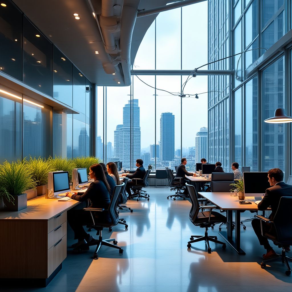 Oficinas modernas actuales de FinanzaExpert en Bogotá