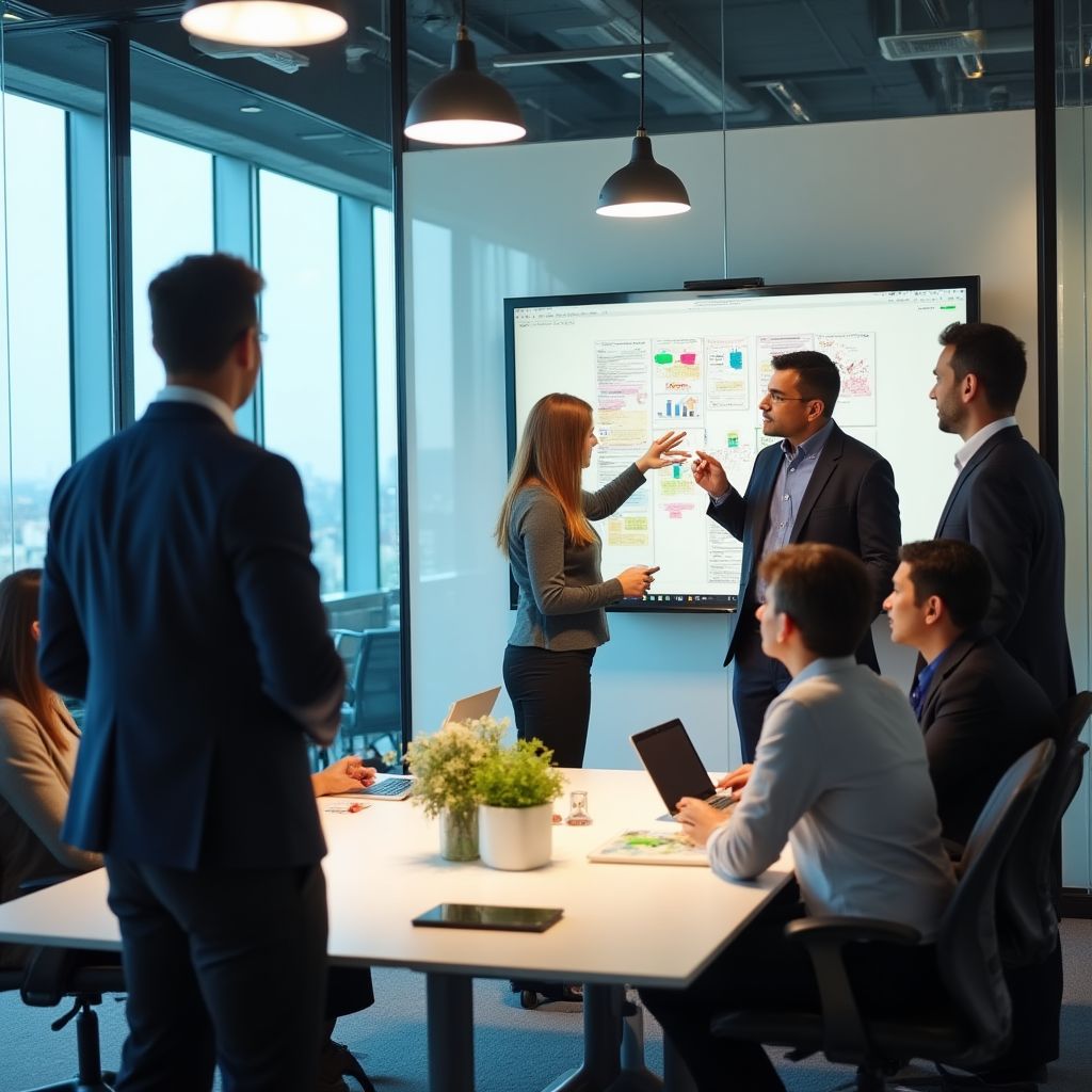Equipo de FinanzaExpert en sesión de trabajo