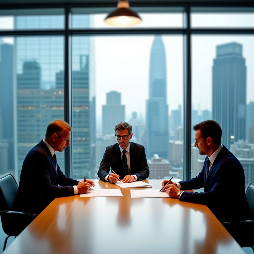Firma de acuerdo importante con cliente corporativo